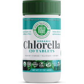 Green Foods Organic Chlorella 500 Mg, 120 Count