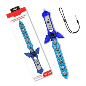KOEBSHPE Sword Accessories for Nintendo Switch, Skyward Sword Accessories for Switch Sports/Legend of Zelda: Tears of the Kingdom/Skyward Sword HD, with 12 Switch Game Card Slots (Blue)