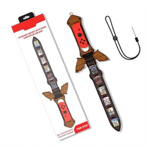 KOEBSHPE Sword Accessories for Nintendo Switch, Skyward Sword Accessories for Switch Sports/Legend of Zelda: Tears of the Kingdom/Skyward Sword HD, with 12 Switch Game Card Slots (Blue)