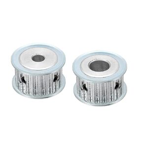 MECCANIXITY Aluminum 8mm and 14mm Bore 20 Teeth 5mm Pitch Timing Belt Pulley for 15mm Belt, Pack of 2