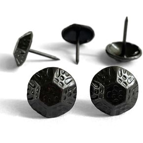 Let's Decorate 100PCS D19mm/0.75" Upholstery Tacks Black Turtle, Decorative Tacks for Sofa, Furniture Metal Thumb Tacks, Home DIY Decorative Nail Heads Nails (19mm Black Turtle)