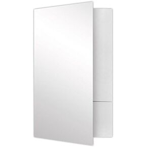 LUXPaper 9" x 14.5" Presentation Folders | Legal Size | Two Pocket | White Gloss | 14pt. Cover | 25 Qty