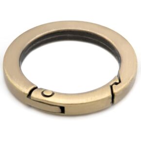 Metal O Ring for Purse Strap, 10 PCS Spring Rings for Handbag & Keys,Gold (1",Brushed Brass)
