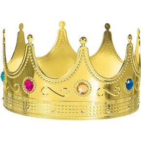 Luxurious Gold Royal Crowns - 0.75" x 8" (1 Pc) - Perfect for Parties, Regal Decor & Royalty-Themed Events
