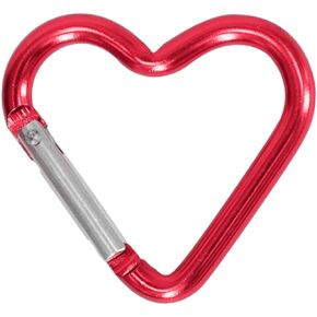 Heart Shaped Carabiner Clip Aluminum Alloy Keychain Clip Spring Snap Hook Camping Backpack Clips Heavy Duty Carabiner Lightweight Aluminum Alloy Keychain Clip Backpack Carabiner Rustproof