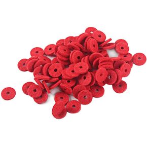 Alnicov 90PCS 12.5MM Piano Felt Front Rail Regulating Punchings Red Keyboard Balance Washers Repair Parts