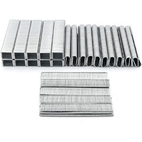3000 NUZAMAS Mixed Outdoor Rated Staples - Door, U and T Shape (1000 Each) - Strong & Sharp Heavy Duty Staple Gun, Stapler Refill Pack, framing, Woodworking