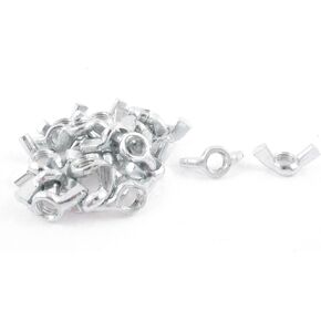 uxcell M8 8mm Thread Stainless Steel Wingnut Butterfly Wing Nuts 24pcs