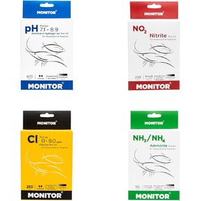 Monitor Ph7.1-8.9, Chlorine, Nitrite, Ammonia Test KIT_Combo Set