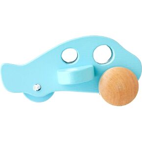 Hape Little Plane Kid's Wooden Toy Vehicle ,L: 4.9, W: 2.6, H: 3.8 inch, Blue and Beige