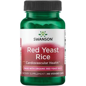 Swanson Made with Organic Traditional Red Yeast Rice 600 Milligrams 60 Veg Capsules