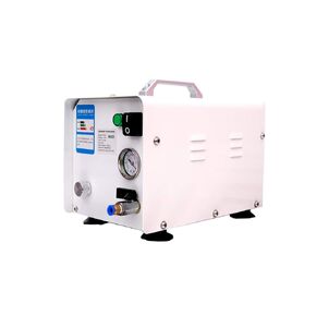 Lab Portable Oilless Vacuum Pump 45L with Gauge 110V/60HZ Power Plug