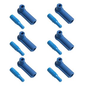 Acxico 6Pcs High-Quality Brake Oil Changer Air Fluid Bleeder Quick Exchange Connector Tool Accessories for Car Truck Vehicles