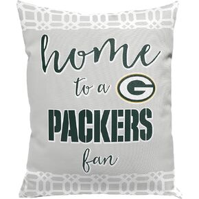 Northwest Official NFL Green Bay Packers Sweet Home Fan Decorative Pillow, Team Colors, 15" x 12"