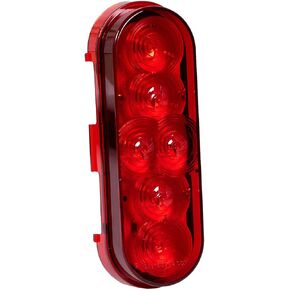 Maxxima M63346R Red 6" Oval Stop Tail Turn Light