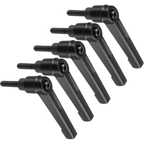 Clamping Lever Handles, M5 x 20mm Male Thread, Adjustable Quick Release Locking Rotating Bolt Knobs Black - (Applications: for Lathe Machinery), 5-Pieces