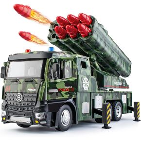 Cement Mixer Toy Truck Metal Cab, Big Construction Truck with Lights Sounds and Working Movable Parts, Friction Powered Construction Vehicles for Boys and Girls in Kuwait