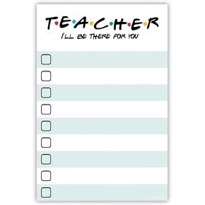 Teacher to Do List Sticky Notes | List Notepad | Big Heart Little Minds | Teachers Appreciation Bulk Gifts | 50 Pages 4x6"