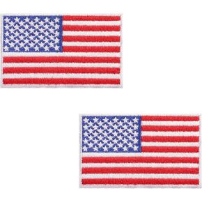 TFFUAM 2PCS American Flag Patch Embroidered Hook and Loop Patches 2x3 Inches Tactical Flag Patch for Backpacks Hats Bags Vest and Military Uniforms in Kuwait