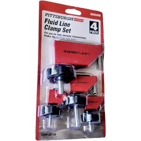 Pittsburgh 4 Piece Fluid Line Set Clamp Fuel Vacuum Trans Brake Heater etc World Ship, Silver