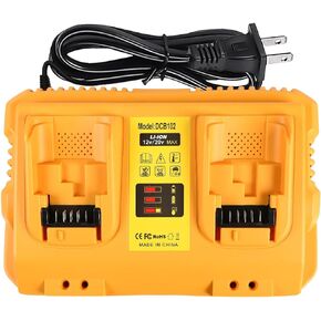 DCB104 Battery Charger Station Replacement for Dewalt Battery Charger, Fast Charging Matching Original 20V Max Batteries