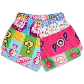 iscream Dum Dums Print Big Girls Silky Soft Plush Fleece Shorts Collection