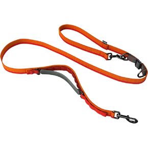 NUVUQ - 5-in-1 Multifunctional Hands-Free and Shock Absorbing Reflective Dog Leash, Adjustable from 4FT/120cm to 6FT/180cm (Black Pepper)