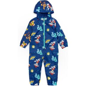 Paw Patrol Boys Puddle Suit | Kids All In One Rain Coat | Navy Marshall Chase Long Sleeve with Cuffs Play Walking Jacket