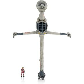 STAR WARS Micro Galaxy Squadron B-Wing Starfighter - مركبة مقاس 5 بوصة مع قمرة قيادة دوارة وأجنحة قابلة للطي وإكسسوار شخصية صغيرة مقاس 1 بوصة
