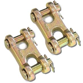 (Pack of 2) 3/8 Inch Safety Chain Repair Link Twin Clevis 6600 Working Load Limit