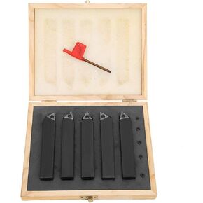 5Pcs Lathe Turning Tool Holder Indexable Lathe Carbide Turning Tool Hardware Cutter, 3/4-Inch Indexable Carbide Turning Tool for Boring/Chamfering