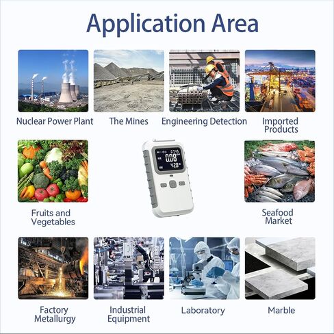 Nuclear Radiation Detector - Radiation Dosimeter with LCD Display, Stylish and Lightweight Beta Gamma X-ray Rechargeable Radiation Monitor Meter，You Can Use Anywhere in Saudi Arabia