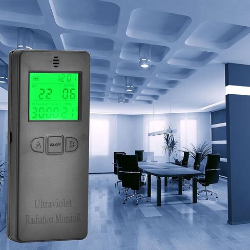 جهاز مراقبة الإشعاع فوق البنفسجي، كاشف للأشعة فوق البنفسجية مع شاشة عرض رقمية LCD، مقياس ضوء الشمس مع نطاق 0-3000 وات / سم²، قياس درجة حرارة الإشعاع للاستخدام الداخلي والخارجي in Kuwait