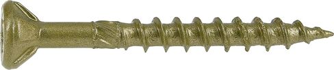 Power Pro 48595 Wood Screws, #8 x 1-1/2", Premium Outdoor Deck Screws, Rust Resistant, Epoxy Coated Bronze, 1lb Box, 203 pcs in Saudi Arabia