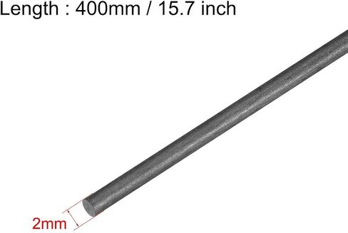 FIXRO 2mm Carbon Fiber Rod for RC Airplane Matte Pole Length 400mm 15.7 inch 10pcs in Saudi Arabia