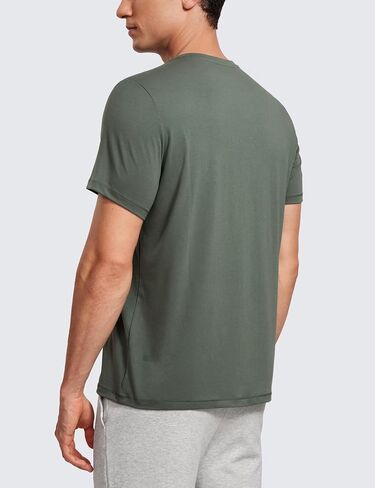 CRZ YOGA Short Sleeve Shirts for Men Quick Dry Workout Classic Fit T-Shirt Casual Daily Comfy Tee Tops in Saudi Arabia