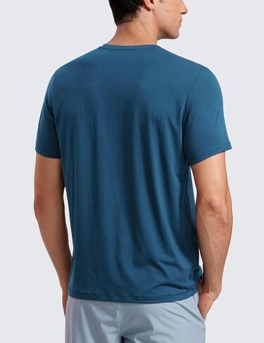 CRZ YOGA Short Sleeve Shirts for Men Quick Dry Workout Classic Fit T-Shirt Casual Daily Comfy Tee Tops in Saudi Arabia