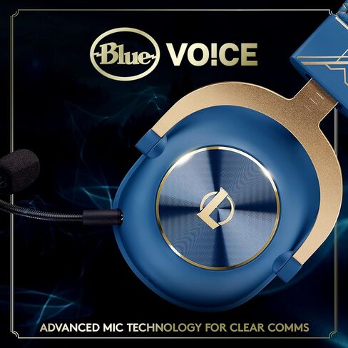 سماعة الألعاب Logitech G PRO X - Blue VO!CE، ميكروفون قابل للفصل، وسادات أذن مريحة من إسفنج الذاكرة، سماعات رأس DTS 7.1 و50 مم PRO G، إصدار League of Legends الرسمي (متجدد) in Saudi Arabia