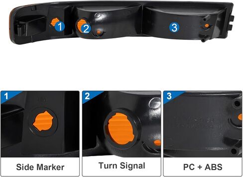 Pair of OE Style Front Bumper Parking/Turn Signal Lights Compatible with 2003-2022 Chevy Express|GMC Savana 1500 2500 3500 Driver Side and Passenger Side in Kuwait