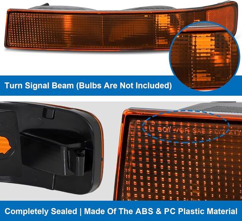 Pair of OE Style Front Bumper Parking/Turn Signal Lights Compatible with 2003-2022 Chevy Express|GMC Savana 1500 2500 3500 Driver Side and Passenger Side in Kuwait