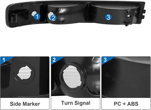 Pair of OE Style Front Bumper Parking/Turn Signal Lights Compatible with 2003-2022 Chevy Express|GMC Savana 1500 2500 3500 Driver Side and Passenger Side in Kuwait