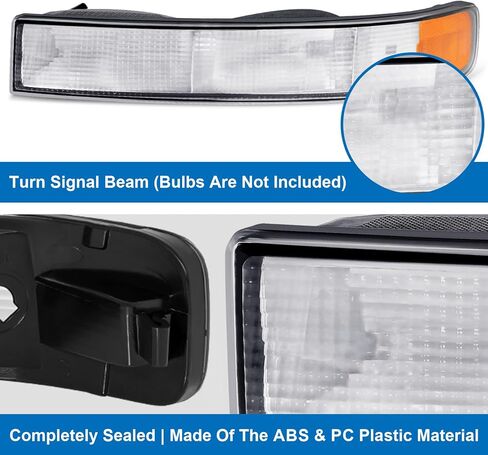 Pair of OE Style Front Bumper Parking/Turn Signal Lights Compatible with 2003-2022 Chevy Express|GMC Savana 1500 2500 3500 Driver Side and Passenger Side in Kuwait