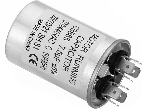 PATIKIL 7.5 فائق التوهج ± 5% 7.5MDF 370/440V AC مكثف بدء تشغيل المروحة، CBB65 مكثف تشغيل دائري لمحرك التيار المتردد لتشغيل مكيف الهواء، مكثف مضخة حرارية باردة مستقيم in Kuwait