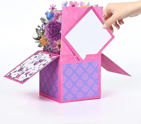 3D Flowers Pop Up Cards-Giiffu Pink Floral Greeting Cards for Mothers Day,Birthday Gift Card for Women, Paper Bouquet Card with Envelope, All Occasion Greeting Cards for Anniversary,Get Well,Thank You in Kuwait