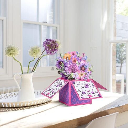 3D Flowers Pop Up Cards-Giiffu Pink Floral Greeting Cards for Mothers Day,Birthday Gift Card for Women, Paper Bouquet Card with Envelope, All Occasion Greeting Cards for Anniversary,Get Well,Thank You in Kuwait