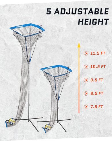 شبكة تدريب كرة الطائرة KuiBonu - شبكة هدف للكرة الطائرة بارتفاع قابل للتعديل | لعبة الكرة الطائرة بقاعدة فولاذية متينة | مثالية للتقديم والتدريب على الرمي والإعداد in Kuwait
