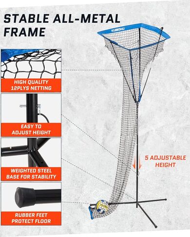 شبكة تدريب كرة الطائرة KuiBonu - شبكة هدف للكرة الطائرة بارتفاع قابل للتعديل | لعبة الكرة الطائرة بقاعدة فولاذية متينة | مثالية للتقديم والتدريب على الرمي والإعداد in Kuwait