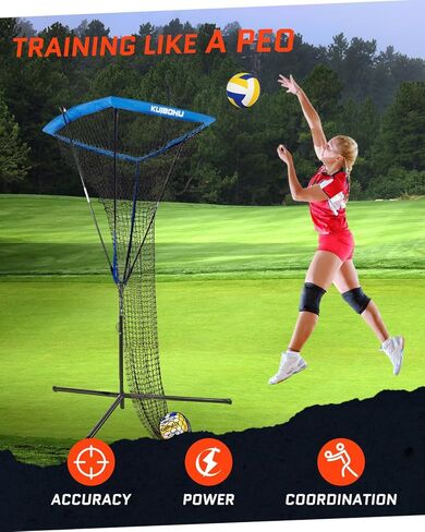 شبكة تدريب كرة الطائرة KuiBonu - شبكة هدف للكرة الطائرة بارتفاع قابل للتعديل | لعبة الكرة الطائرة بقاعدة فولاذية متينة | مثالية للتقديم والتدريب على الرمي والإعداد in Kuwait