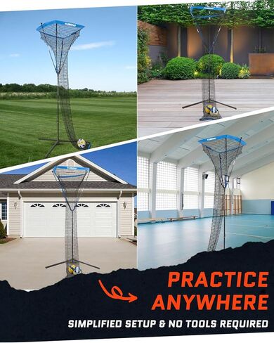 شبكة تدريب كرة الطائرة KuiBonu - شبكة هدف للكرة الطائرة بارتفاع قابل للتعديل | لعبة الكرة الطائرة بقاعدة فولاذية متينة | مثالية للتقديم والتدريب على الرمي والإعداد in Kuwait