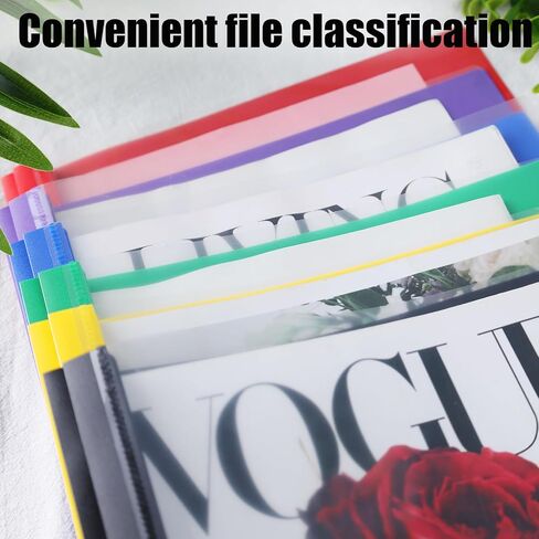 Koogel 6PCS 3-Prong Plastic Folders Colored, File Folders 6 Colors Fit Letter Size Paper, Folders with Prongs Project Organizer for School Office Home Bussiness in Saudi Arabia